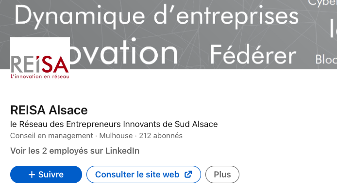 Capture LinkedIn de Le Réseau des Entrepreneurs innovants du Sud Alsace